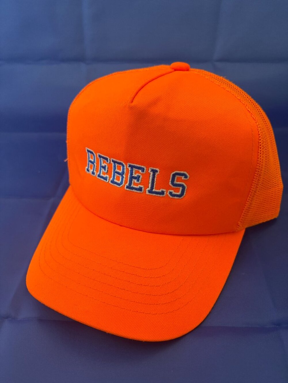 Rebels Orange Trucker Hat Mesh Snapback Baseball Cap